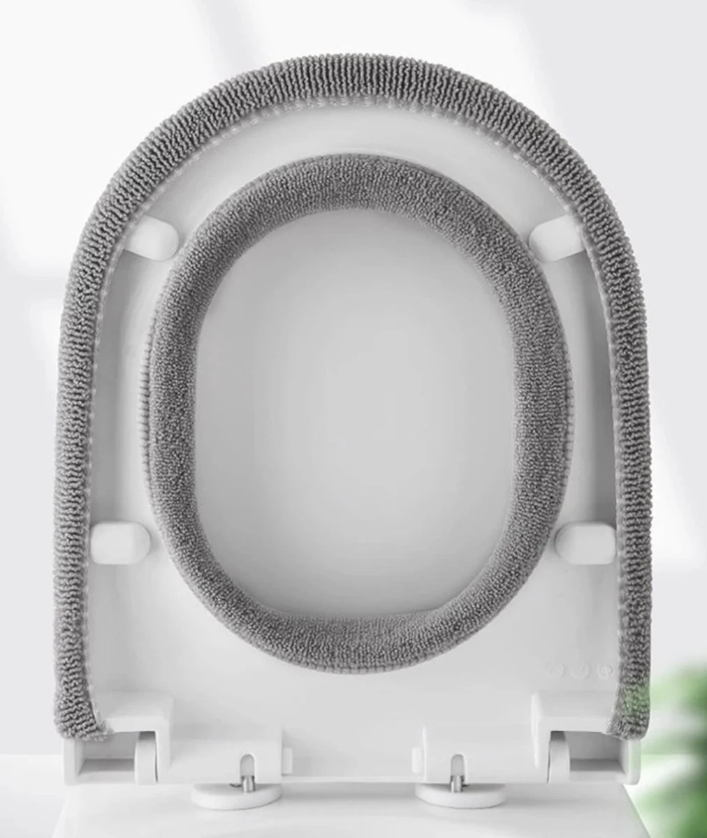 Toiletbril Rond - WC Bril Cover - Toiletbril Hoes - Duurzaam - Herbruikbaar - Grijs - Gratis Verzending 2 Toiletbril Rond - WC Bril Cover - Toiletbril Hoes - Duurzaam - Herbruikbaar - Grijs - Gratis Verzending - Afbeelding 2