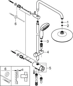 GROHE New Tempesta Cosmopolitan 210 Regendouche - ø 21 Cm - Zonder Thermostaat - Chroom 22 GROHE New Tempesta Cosmopolitan 210 Regendouche - ø 21 Cm - Zonder Thermostaat - Chroom -Grohe Winkel 1015x1200 1
