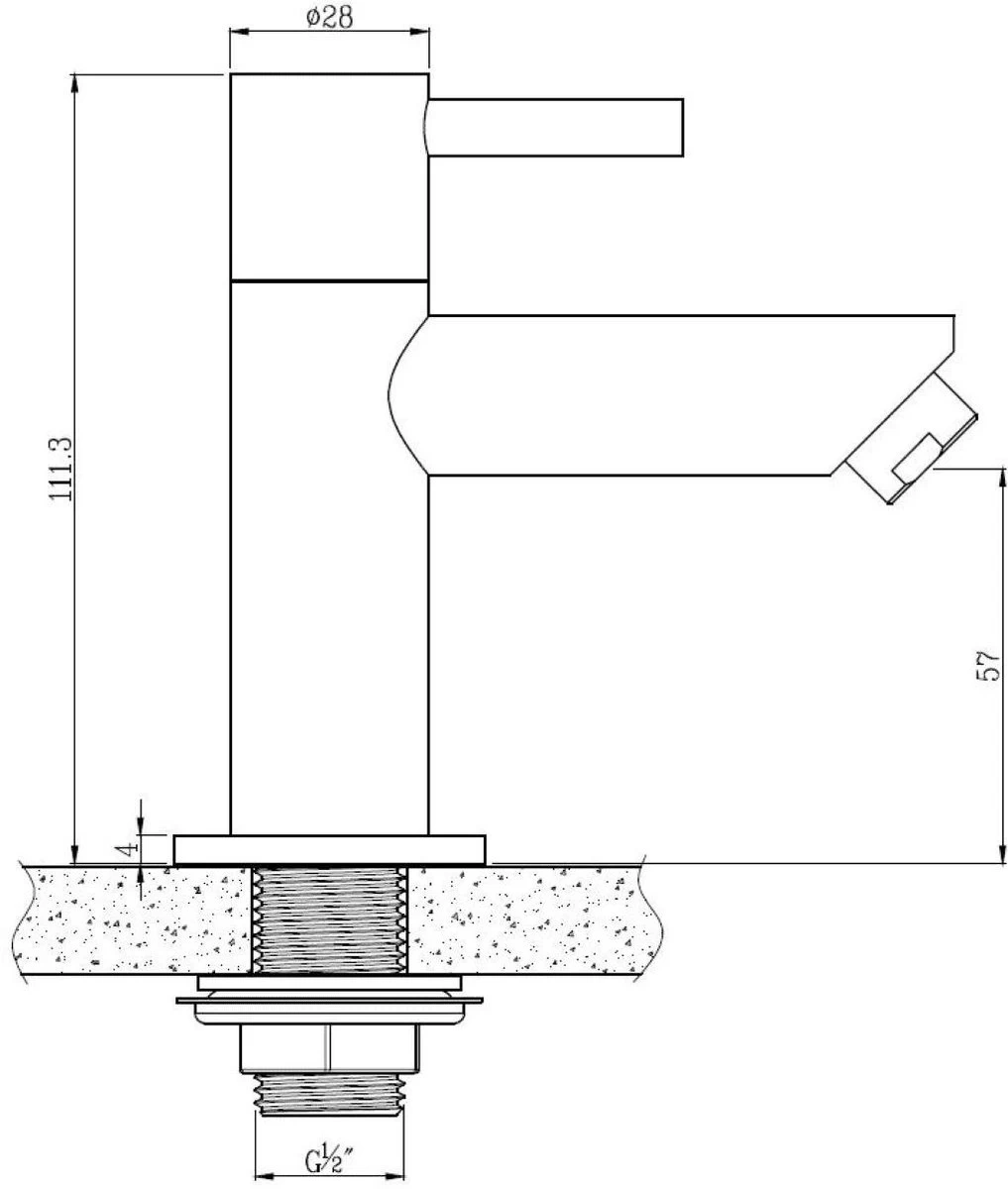 Aloni - KLEINE ! Koudwaterkraan 1/2 Mat Zwart 7 Aloni - KLEINE ! Koudwaterkraan 1/2 Mat Zwart - Image 7