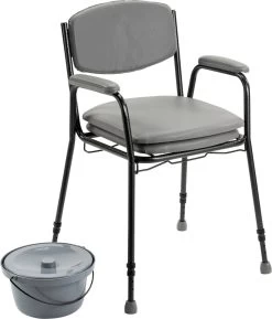 In Hoogte Verstelbare Toiletstoel / Postoel / WC Stoel Met Zachte Zitting. Tot 130 Kg Belastbaar. -Grohe Winkel 1026x1200 5