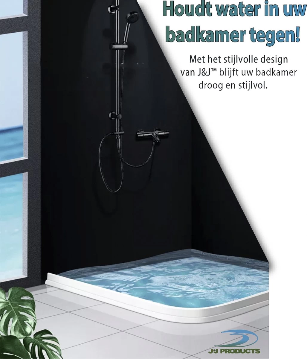 Merkloos Hoge Zelfklevende Waterkering Badkamer 100 Cm - Douchedorpel - Wateroverlast - Douchebak - Waterstopper - Sanitair Dorpel - Water - Douche - Badkamer - Schimmel Badkamer - Douche Kabine - Siliconen 2 Merkloos Hoge Zelfklevende Waterkering Badkamer 100 Cm - Douchedorpel - Wateroverlast - Douchebak - Waterstopper - Sanitair Dorpel - Water - Douche - Badkamer - Schimmel Badkamer - Douche Kabine - Siliconen - Image 2