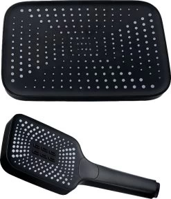 Regendoucheset - 30 Cm - Zwart - Thermostaatkraan, Handdouche & Sproeier -Grohe Winkel 1028x1200