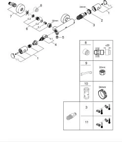 GROHE QuickFix Precision Get Thermostatische Douchekraan - EcoJoy - Met Koppelingen - Chroom - 34773000 -Grohe Winkel 1034x1200 1