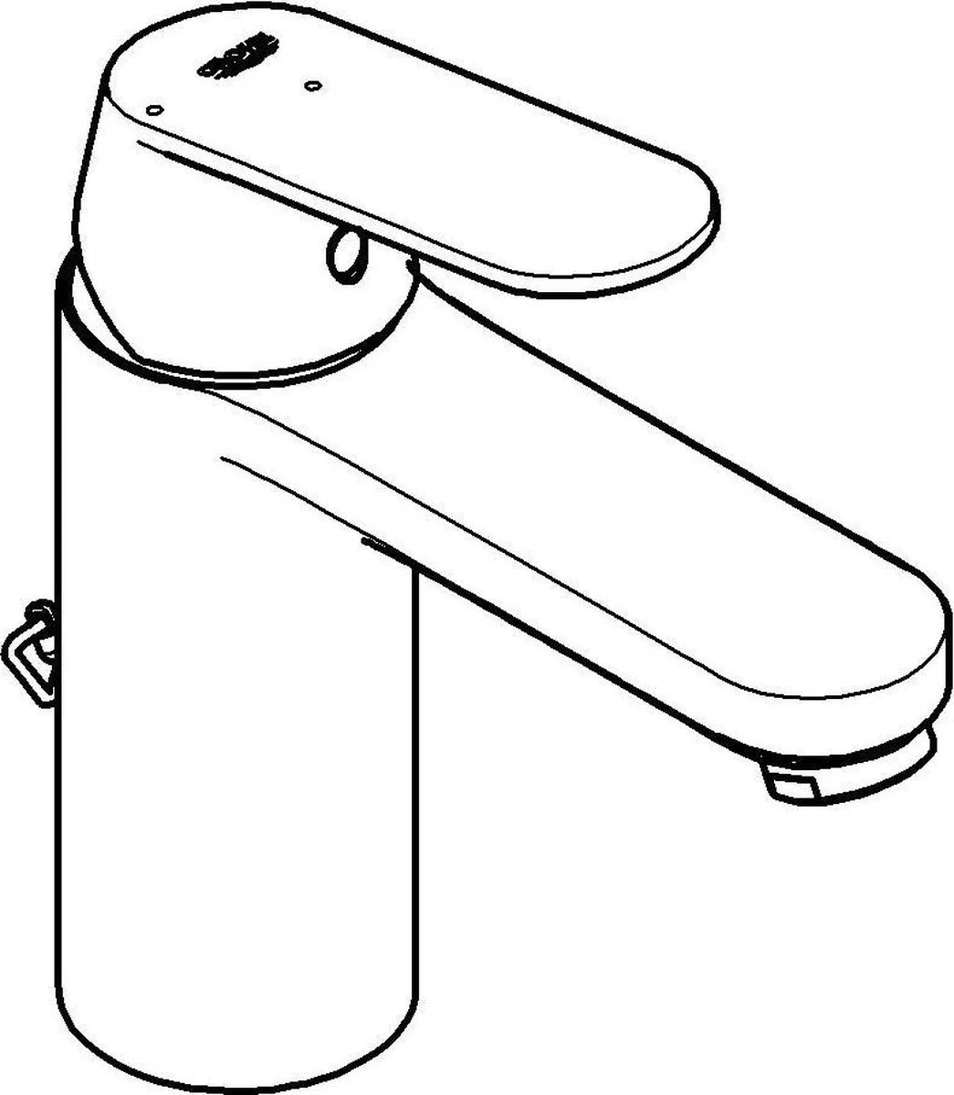 GROHE Eurosmart Cosmopolitan Wastafelkraan - Medium Uitloop - Met Trekwaste - Chroom - 2339700E 7 GROHE Eurosmart Cosmopolitan Wastafelkraan - Medium Uitloop - Met Trekwaste - Chroom - 2339700E - Image 7