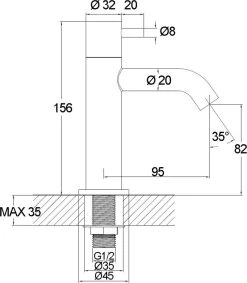 Merkloos Saqu Eurotrend Fonteinkraan - Hoog Model - Toiletkraan - Koudwaterkraan - Mat Zwart 25 Merkloos Saqu Eurotrend Fonteinkraan - Hoog Model - Toiletkraan - Koudwaterkraan - Mat Zwart -Grohe Winkel 1046x1200 1