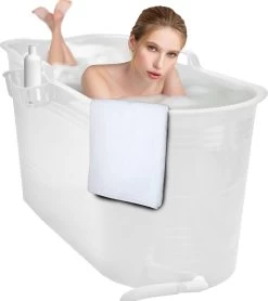 LIFEBATH - Zitbad Mira - Bath Bucket XL - 400L - Ligbad 122 Cm - Wit