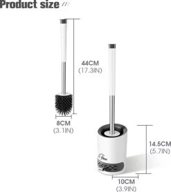 Fleau Luxe WC Borstel Met Houder - Siliconen Toiletborstel - Hygiënisch & Antibacterieel - Vrijstaand Of Hangend - Wit -Grohe Winkel 1066x1200 6