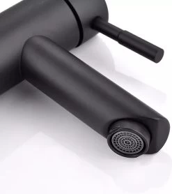 Merkloos Wastafelkraan 8500A - Badkamerkraan - Toiletkraan - Mengkraan - Mat Zwart -Grohe Winkel 1068x1200 5