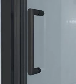 Saniclass ID06 Quick Fit Douchedeur – Schuifdeur – 90x190cm – Mat Zwart -Grohe Winkel 1076x1200