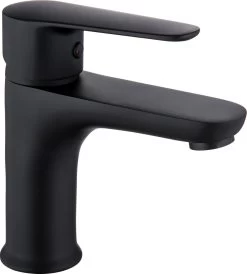 Inspire Badkamer Kraan Zwart Inclusief Aansluitingen - Wastafel Kraan - Zwart Chroom