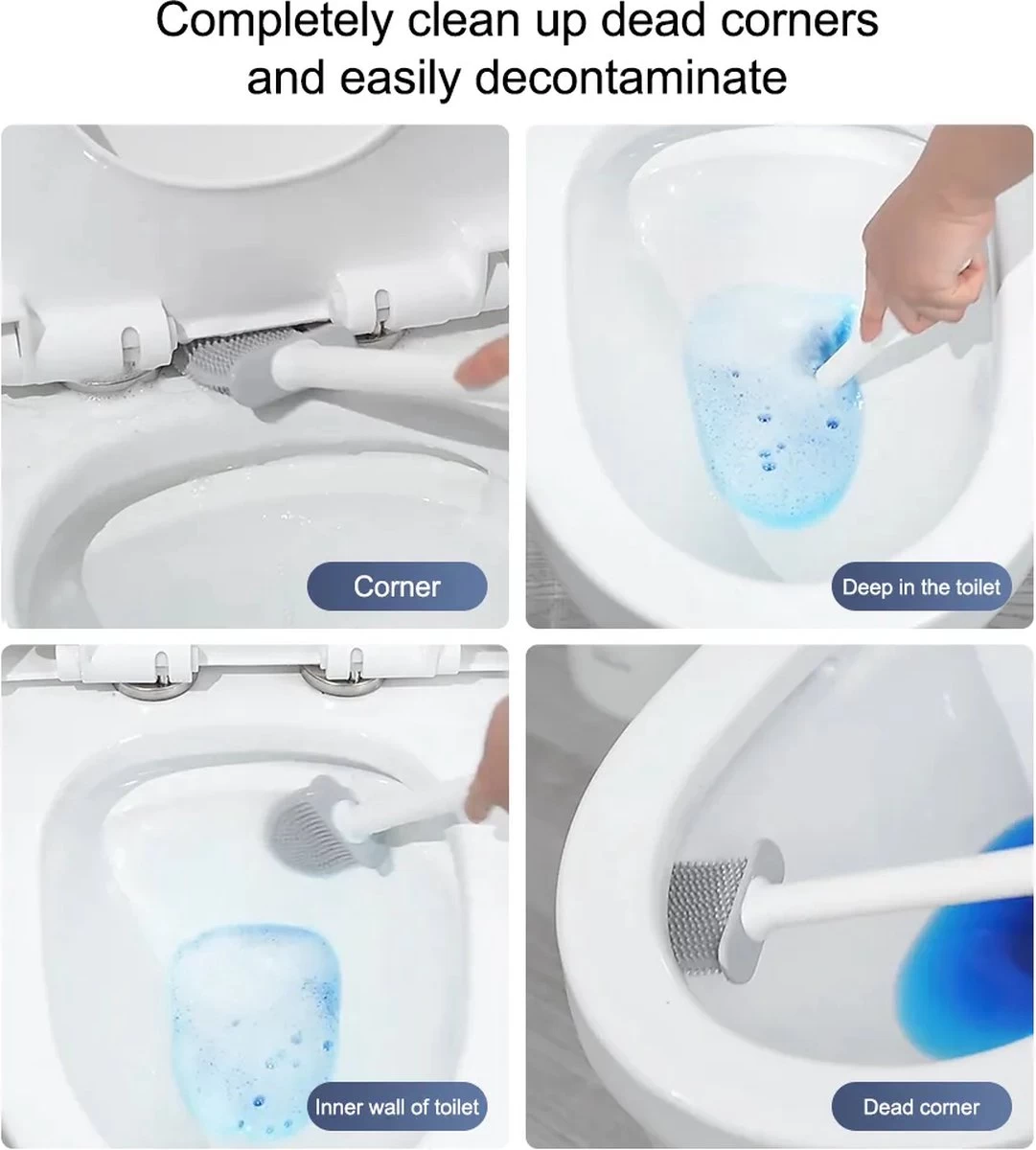 WC Borstel Met Houder – Toiletborstel – Siliconen – Hangend – Zwart 2 WC Borstel Met Houder – Toiletborstel – Siliconen – Hangend – Zwart - Image 2