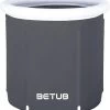 BETUB Zitbad Opvouwbare Badkuip Folding Bath Bathtub – Zit Zwembad – Ijsbad – Warm Bad – Ontspanning – Voor Onder De Douche – Tuin - Balkon Incl. Zitkussen