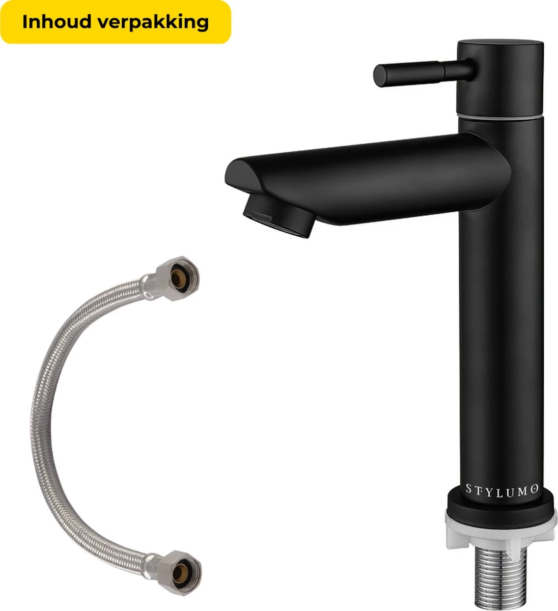 Stylumo Zwarte Toiletkraan – Fonteinkraan Zwart – Koudwaterkraan – WC Kraan – Badkamermeubel Kraan Alleen Koud Water 7 Stylumo Zwarte Toiletkraan – Fonteinkraan Zwart – Koudwaterkraan – WC Kraan – Badkamermeubel Kraan Alleen Koud Water - Image 7