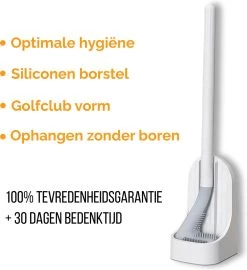 Bradey Toiletborstel Siliconen - WC Borstel Met Houder - Optimale Hygiëne - Golfclub-vorm - Komt In Alle Hoeken -Grohe Winkel 1096x1200 5
