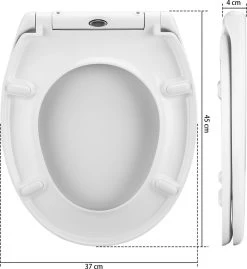 Casaria Wc Bril Duroplastic - Soft-close – Antibacterieel Wit -Grohe Winkel 1103x1200