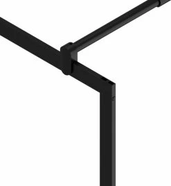 VidaXL Inloopdouchewand Transparant 90x195 Cm ESG-glas Zwart -Grohe Winkel 1104x1200