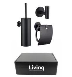 Toiletaccessoireset Zwart 3-delig - Luxe Toilet Set - Toiletborstel Met Houder - Toiletrolhouder Met Klep - Handdoekhaak -Grohe Winkel 1127x1200 3