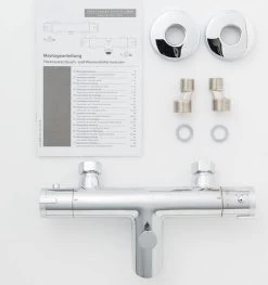 SCHÜTTE London Thermostatische Badkraan - Hartafstand 150 Mm - Chroom -Grohe Winkel 1128x1200