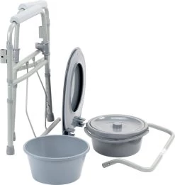 Merkloos Inklapbare Toiletstoel / Opvouwbare Postoel / Toiletverhoger / Toilet Sta Op Hulp 3 In 1. WC Stoel Inklapbaar / Opvouwbaar -Grohe Winkel 1136x1200 1