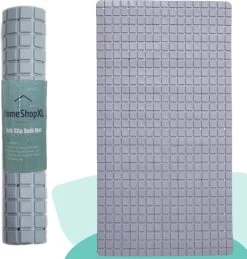 The Original - Douchemat Antislip - Grijs - 70x40cm - Antislipmat Badmat Voor Bad & Douche - Anti Slip Mat Met Zuignappen