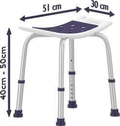 Sanicraft® Douchekruk - In Hoogte Verstelbaar - Douchekrukje - Roestvrij - 150kg Draagkracht - Comfortabel Zitkussen - Inclusief Douchekophouder, Handgrepen, Anti Slip Poten -Grohe Winkel 1148x1200 1