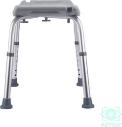 Ketchy Douchekruk - In Hoogte Verstelbaar - Douchekrukje - Roestvrij - 130kg Draagkracht - Comfortabel Zitkussen -Grohe Winkel 1148x1200