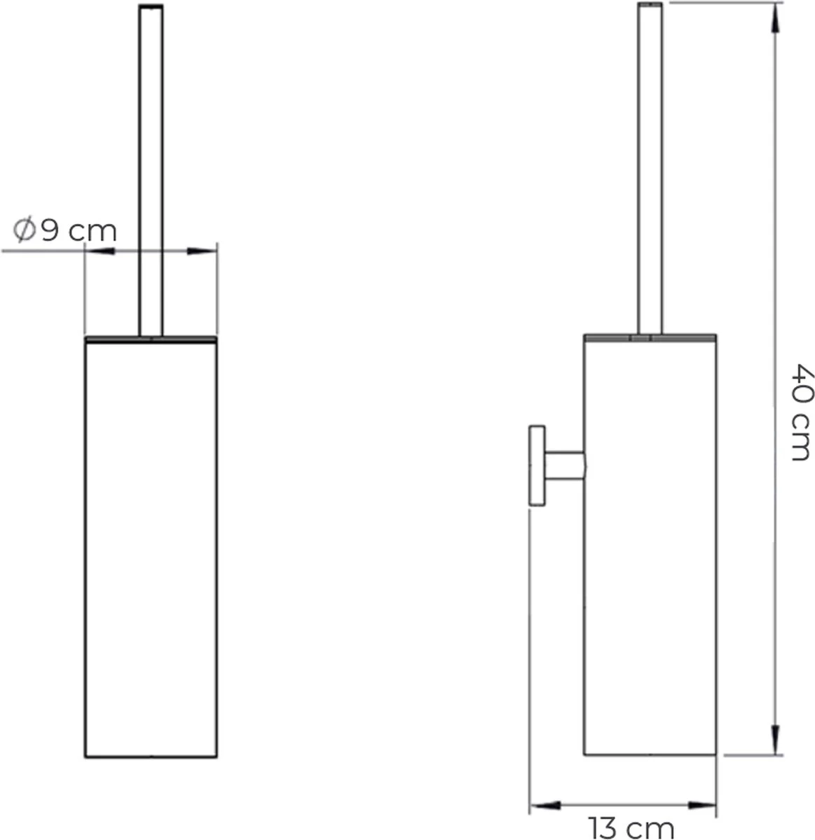 VDN Stainless Toiletborstel Met Houder - Toiletborstelhouder - Zilver - Wc Borstel Met Houder - RVS - Hangend 6 VDN Stainless Toiletborstel Met Houder - Toiletborstelhouder - Zilver - Wc Borstel Met Houder - RVS - Hangend - Image 6