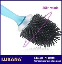 Lukana Siliconen WC Borstel Met Zeepdispenser - Hervulbaar - Vrijstaand Of Hangend - Sneldrogend, Hygiënisch & Antibacteriële Werking - Zonder Boren - Toilet Brush - Toiletborstel Houder - Lekbak -Grohe Winkel 1164x1200 2