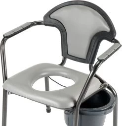 Toiletstoel Grijs Met Comfortabele Zitting En Emmer Met Deksel - Postoel - WC Stoel -Grohe Winkel 1166x1200 2