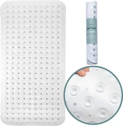 The Original - Douchemat Antislip - Wit - 88x40cm - Antislipmat Badmat Voor Bad & Douche - Anti Slip Mat Met Zuignappen -Grohe Winkel 1166x1200 3