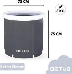 BETUB Zitbad Opvouwbare Badkuip Folding Bath Bathtub – Zit Zwembad – Ijsbad – Warm Bad – Ontspanning – Voor Onder De Douche – Tuin - Balkon Incl. Zitkussen -Grohe Winkel 1169x1200