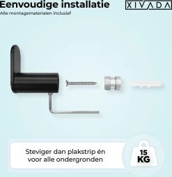 Handdoekhaakjes Zwart - Boren - 2x Wandhaakjes - Handdoekhouder Badkamer -Grohe Winkel 1171x1200 2