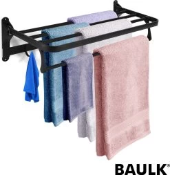 Baulk® - Droogrek – Handdoekrek – Droogrek Hangend – Inklapbaar - Badkamer – RVS – Zwart – Modern – Dutch Design -Grohe Winkel 1172x1200 1