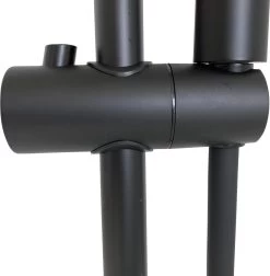 4bathroomz® Luxe Douchekolom Regendouche 20 Cm - Zwart -Grohe Winkel 1175x1200