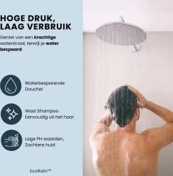 EcoRain™ Waterbesparende Douchekop Mark Met WATERFILTER - 50% Waterbesparend - Regendouche - 5 Sproeistanden - Hoge Druk - Betere Huid - Handdouche - Luxe Moderne Douchekop - Hoge Kwaliteit - Chrome -Grohe Winkel 1176x1200