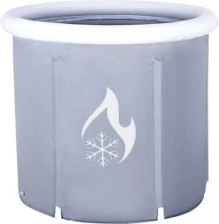 Zitbad Voor Volwassenen - Bath Bucket - Ijsbad - Ice Bath - Inklapbaar Bad - Wim Hof Methode - Opblaasbaarbad - Inclusief Voetpomp - Inclusief Ingebouwd Zitkussen - Grijs -Grohe Winkel 1176x1200 3