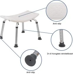 Life&Home Douchekruk - Wandbeugel Bijgeleverd - Douchestoel - 6 Hoogtes - Max 130 Kg - Handgrepen 10 Life&Home Douchekruk - Wandbeugel Bijgeleverd - Douchestoel - 6 Hoogtes - Max 130 Kg - Handgrepen -Grohe Winkel 1179x1200 6