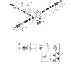 GROHE QuickFix Precision Feel Themostatische Badkraan - EcoJoy® - CoolTouch - 15 Cm - Met Koppelingen - Chroom - 34788000 -Grohe Winkel 1181x1200 1