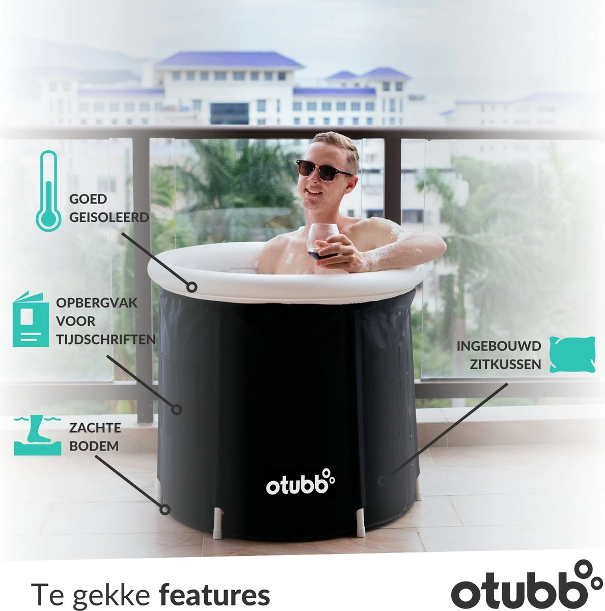 Zitbad | Opblaasbaar Zitbad Voor Volwassenen Van OTUBB | Ofuro | Opvouwbare Badkuip | Inklapbaar | Rond | IJsbad | Zwart | Bath Bucket 3 Zitbad | Opblaasbaar Zitbad Voor Volwassenen Van OTUBB | Ofuro | Opvouwbare Badkuip | Inklapbaar | Rond | IJsbad | Zwart | Bath Bucket - Image 3