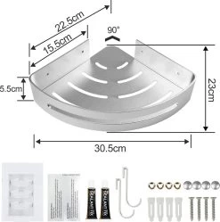Sens Design Doucherekjes Set Van 3 - Doucherek Zonder Boren - Zilver -Grohe Winkel 1189x1200 11
