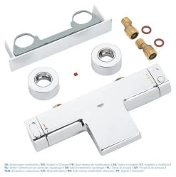 GROHE Grohtherm 2000 New Thermostatische Badkraan - 15cm - CoolTouch - Met Tray - Chroom - 34464001 -Grohe Winkel 1191x1200 3