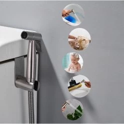 Merkloos Bidet - Handdouche/kraan - Water Sproeier/spray - Toilet/badkamer - Montage Set - 1,5M Slang - Multifunctioneel - RVS – Zilver -Grohe Winkel 1193x1200 7