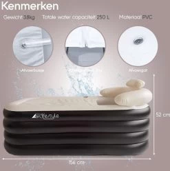 HBKS Lifestyle Bad – Opblaasbaar Ligbad – Bath Bucket – Zitbad Voor Volwassenen - Ijsbad Wim Hof Methode - Badkuip – Ice Bath – Zwart -Grohe Winkel 1196x1200 3