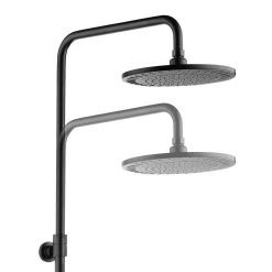 Tiger Tyne Doucheset - Regendouche Ø 22,5 Cm - Handdouche Ø 12 Cm - 3 Standen - Mat Zwart -Grohe Winkel 1198x1200 5