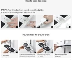 BOTC Doucherek - Zonder Boren - Doucherek Hangend – Badkamer Organizer – Douche Organizer - Doucherekje 13 BOTC Doucherek - Zonder Boren - Doucherek Hangend – Badkamer Organizer – Douche Organizer - Doucherekje -Grohe Winkel 1200x1003