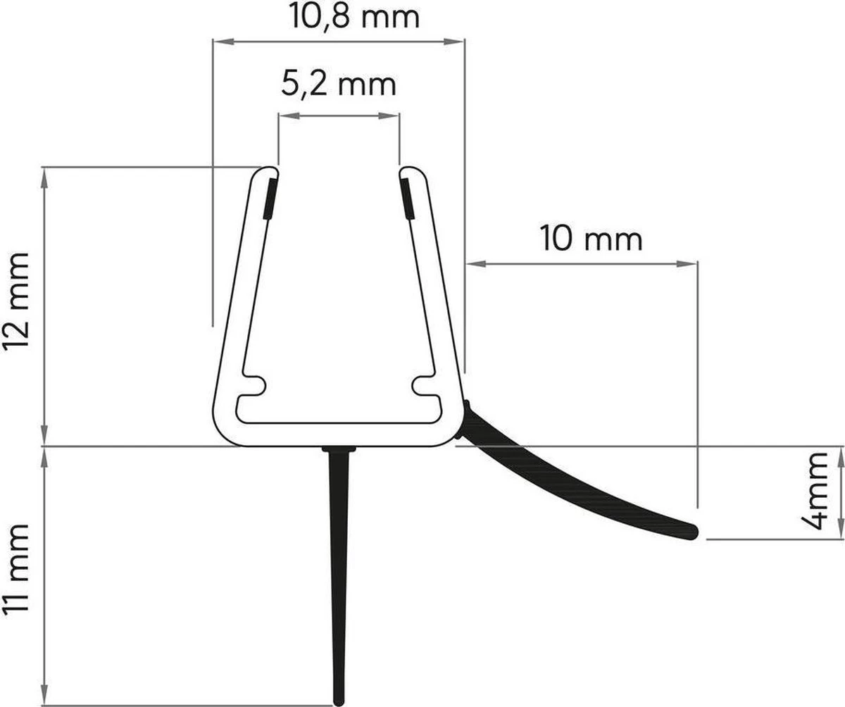 Sealskin Douchedeurafdichting Met Waterkering - Glasdikte 6 Tot 8 Mm - Lekstrip - Douchedorpel - Douchestrip - Waterstopper 6 Sealskin Douchedeurafdichting Met Waterkering - Glasdikte 6 Tot 8 Mm - Lekstrip - Douchedorpel - Douchestrip - Waterstopper - Image 6