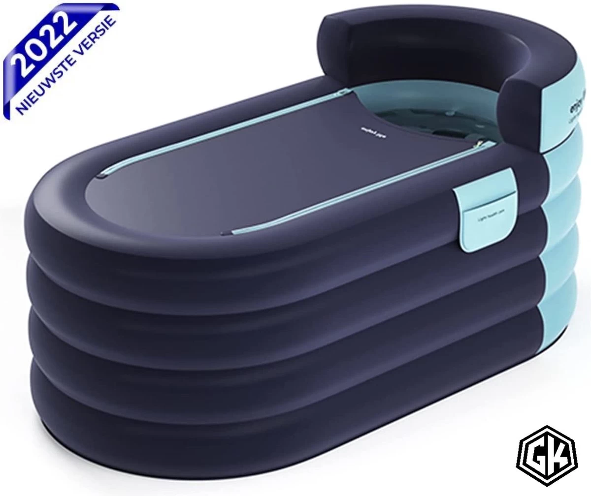 Opblaasbaar Bad - Blauw Ligbad - Zitbad Volwassenen - Ijsbad - Badkuip - Opblaasbad - Opvouwbaar Bad 1 Opblaasbaar Bad - Blauw Ligbad - Zitbad Volwassenen - Ijsbad - Badkuip - Opblaasbad - Opvouwbaar Bad