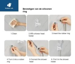 Zelfklevende Douchekophouder Met Zuignap - Universele Douchekop & Handdouche Houder - Verstelbaar - Handdouchehouder - Douche Kop Wandhouder - Zonder Boren & Schroeven -Grohe Winkel 1200x1023 1