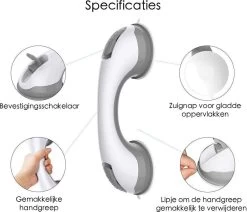 Zuignap Handgreep Badkamer - Douche Handgreep Met Zuignap - Veiligheidsgreep - Helping Hand Handvat 8 Zuignap Handgreep Badkamer - Douche Handgreep Met Zuignap - Veiligheidsgreep - Helping Hand Handvat -Grohe Winkel 1200x1031 3