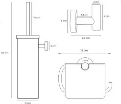Toiletaccessoireset Zwart 3-delig - Luxe Toilet Set - Toiletborstel Met Houder - Toiletrolhouder Met Klep - Handdoekhaak -Grohe Winkel 1200x1039 4